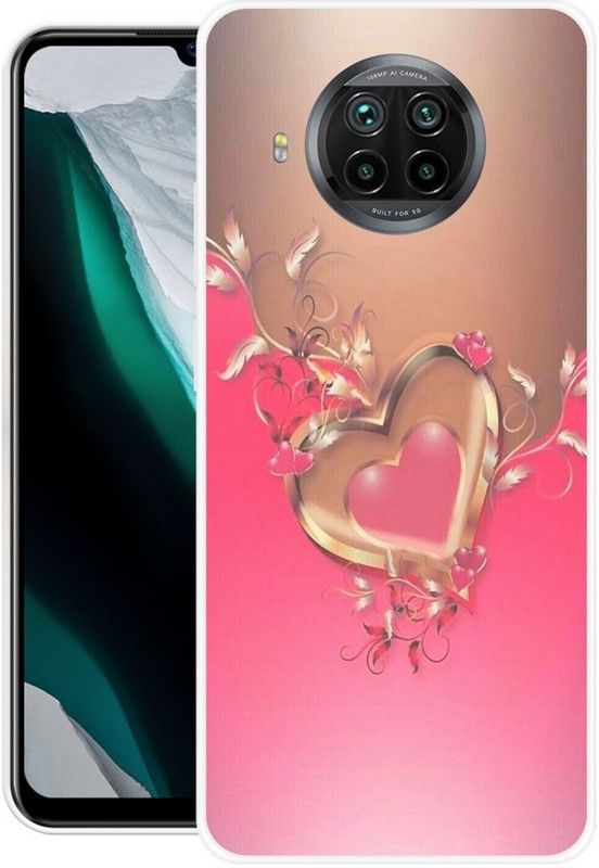 BLUEBUG Back Cover for Mi 10i  (Pink, Beige, Grip Case, Silicon, Pack of: 1)