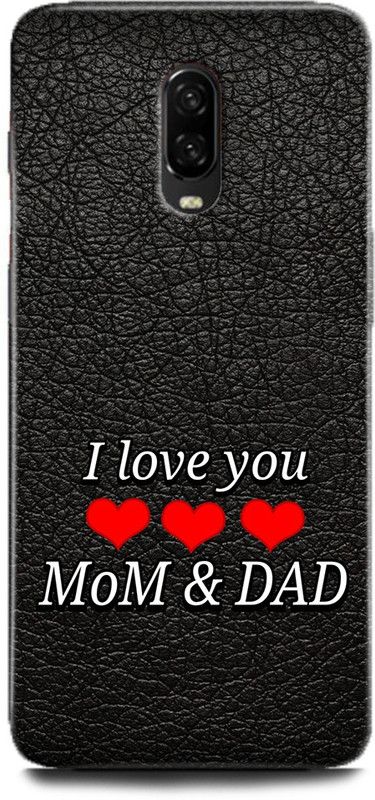 WallCraft Back Cover for One Plus 6T MOTHER, MAA, FATHER, LIFE LINE, I LOVE MY MOM DAD  (Multicolor, Dual Protection, Pack of: 1)