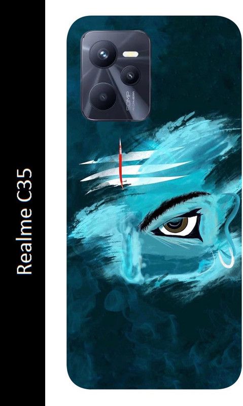 BeauCase Back Cover for Realme C35  (Blue, Grip Case, Silicon, Pack of: 1)