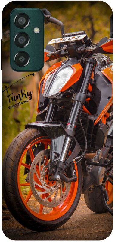 play fast Back Cover for SAMSUNG Galaxy F13, KTM, DUKE, BIKE, RACING, LOVER  (Orange, Hard Case, Pack of: 1)