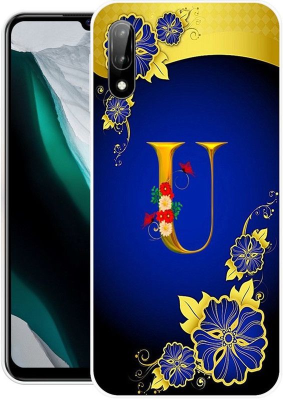 PINKZAP Back Cover for LG W11  (Blue, Gold, Grip Case, Silicon, Pack of: 1)