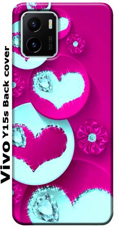 Lesend Back Cover for Vivo Y15s  (Pink, Blue, Dual Protection, Silicon, Pack of: 1)
