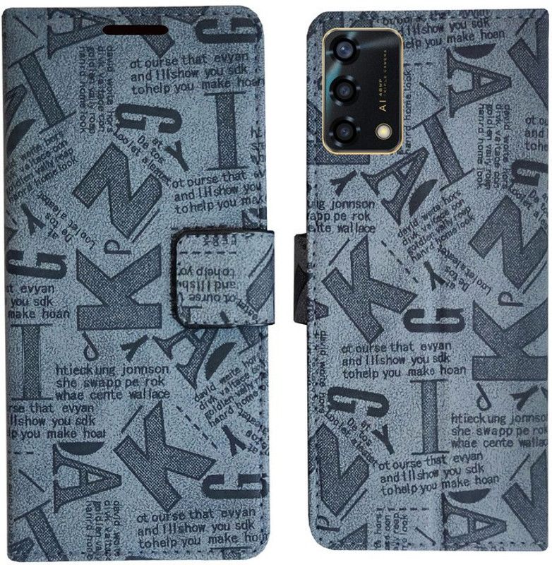 AD Enterprises Flip Cover for Oppo F19s  (Grey, Pack of: 1)