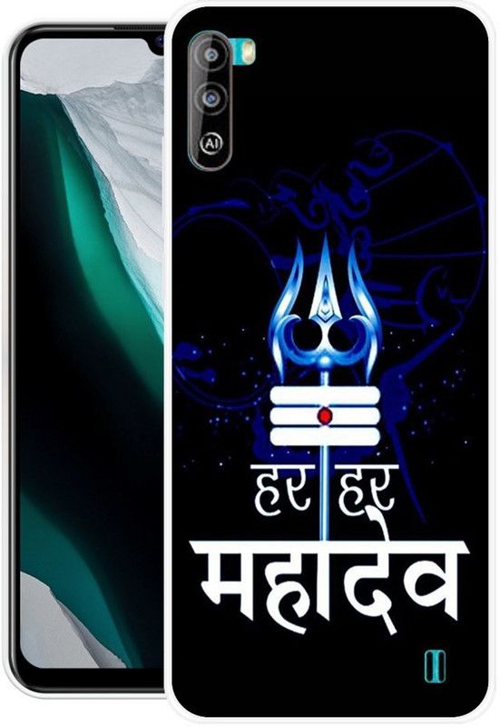 SHIVKUDI Back Cover for Lava Z2  (Blue, White, Grip Case, Silicon, Pack of: 1)