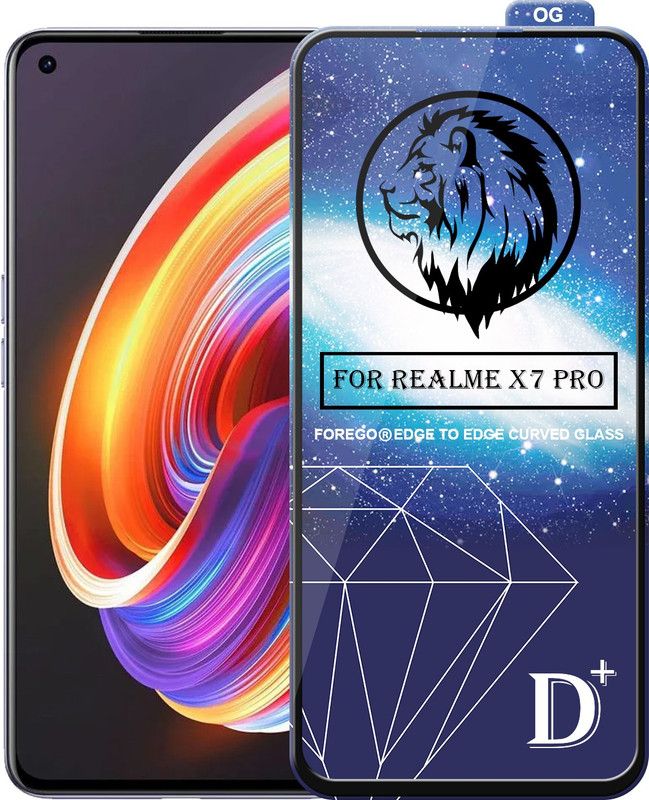Forego Edge To Edge Tempered Glass for Realme X7 Pro  (Pack of 1)
