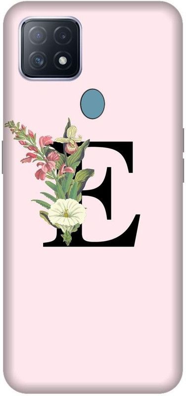 VS PRINT LINK Back Cover for OPPO A15s , CPH2179 ,E letter,E name E word , Printed Back Cover  (Pink, Hard Case, Pack of: 1)