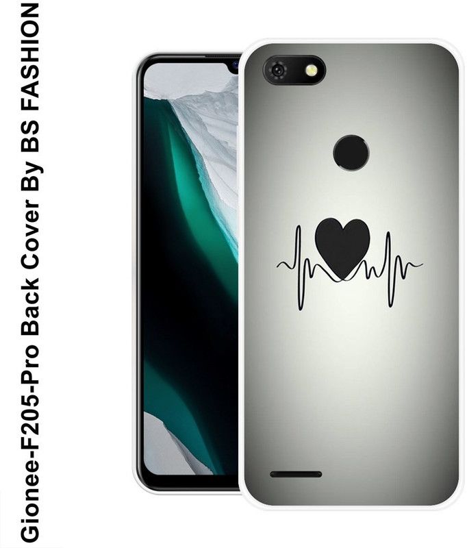 BSRAJ Back Cover for Gionee F205 Pro  (Grey, Black, Grip Case, Silicon)