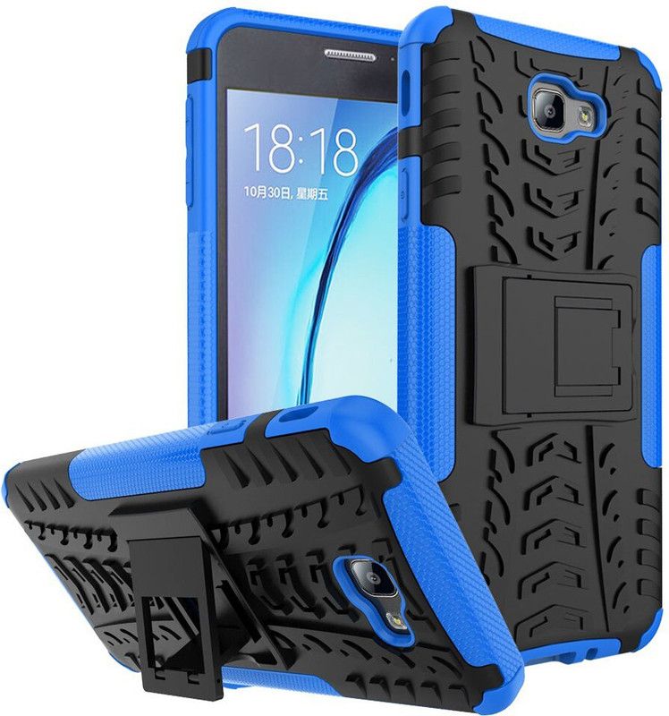 COVERBLACK Back Cover for Samsung Galaxy C9Pro - SM-C900F  (Black, Blue, Rugged Armor)