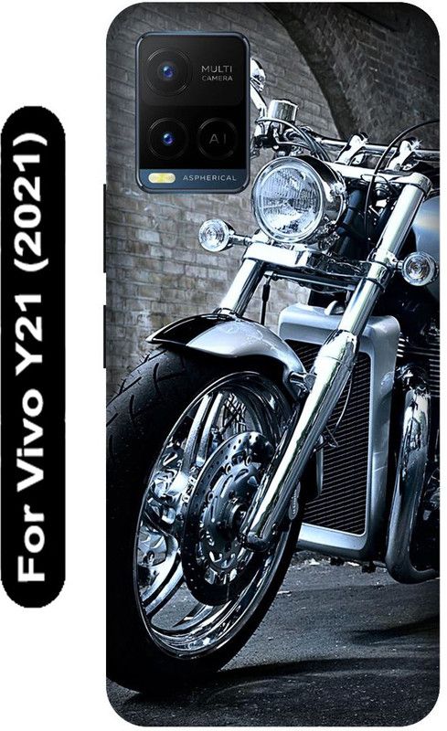 SSMORYA Back Cover for Vivo Y21 2021, Vivo V2111, Royal Bike Printed  (Multicolor, Hard Case, Pack of: 1)