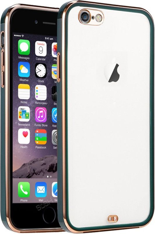 Qcase Back Cover for Apple iPhone 6  (Green, Camera Bump Protector, Silicon, Pack of: 1)