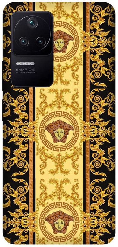 FRONK Back Cover for POCO F4 5G  (Yellow, Black, Hard Case, Pack of: 1)