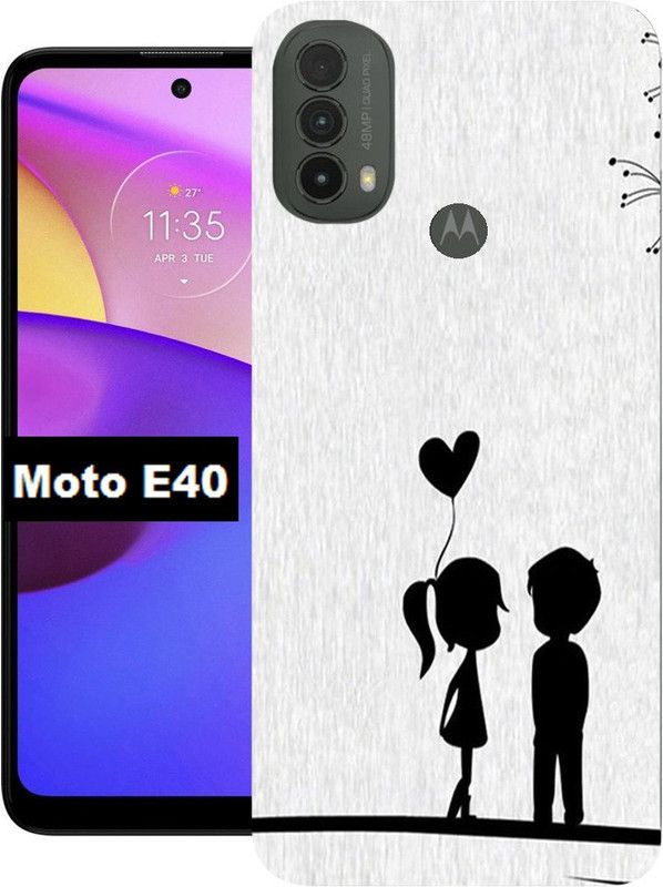Anami Back Cover for Moto E40  (White, Dual Protection, Silicon, Pack of: 1)