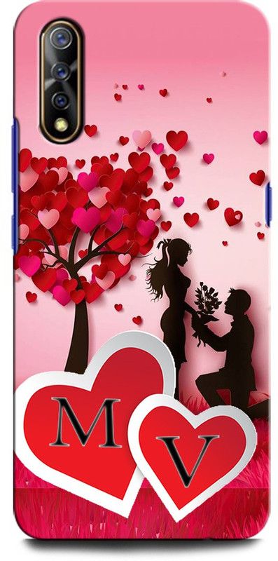 GRAFIQE Back Cover for Vivo Z1x MV, M LOVE V, V LOVE M, M LETTER, V LETTER, MV NAME  (Multicolor, Shock Proof, Pack of: 1)