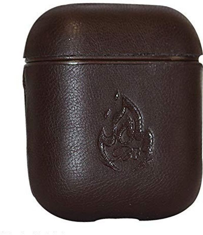 J Leather Press and Release Headphone Case  (Full Brown)