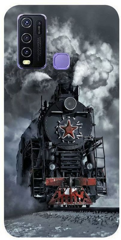 Skyhawk Back Cover for Vivo Y51a Black Trian  (Multicolor, Waterproof, Silicon, Pack of: 1)