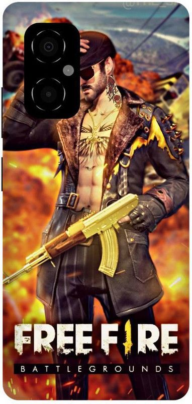 play fast Back Cover for POCO M4 5G, MZB0BRWIN, FREE, FIRE, GAME, GUN, SOLDIER  (Orange, Hard Case, Pack of: 1)