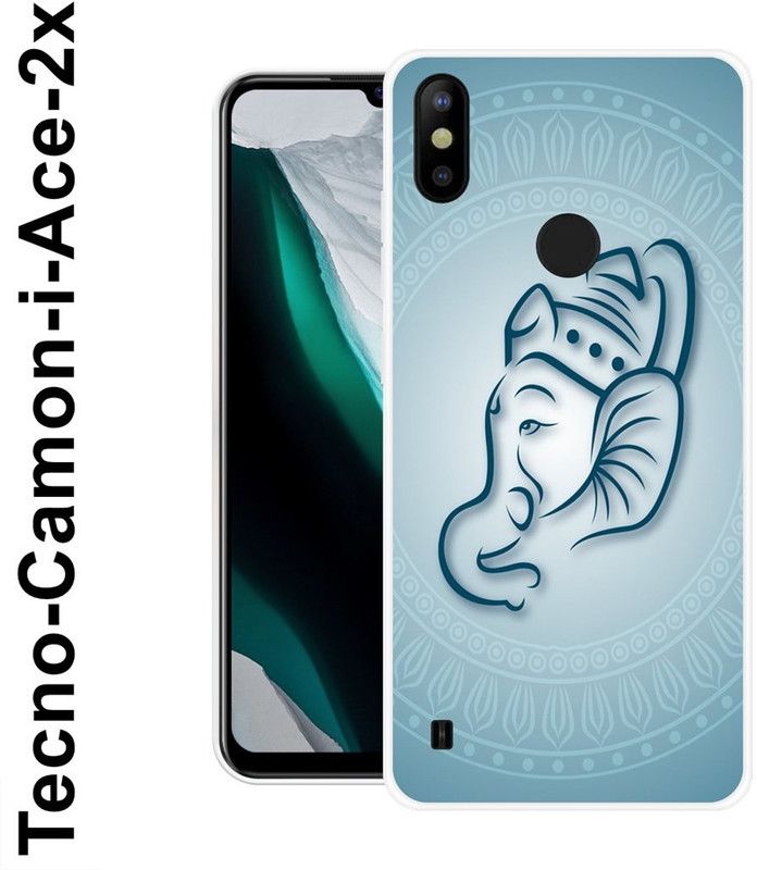 JATLAND Back Cover for Tecno Camon I Ace 2x  (Blue, Grip Case, Silicon)