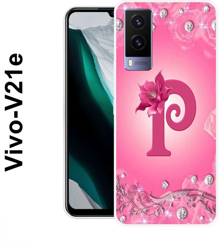 INDIALAND Back Cover for Vivo V21e  (Pink, Grip Case, Silicon)