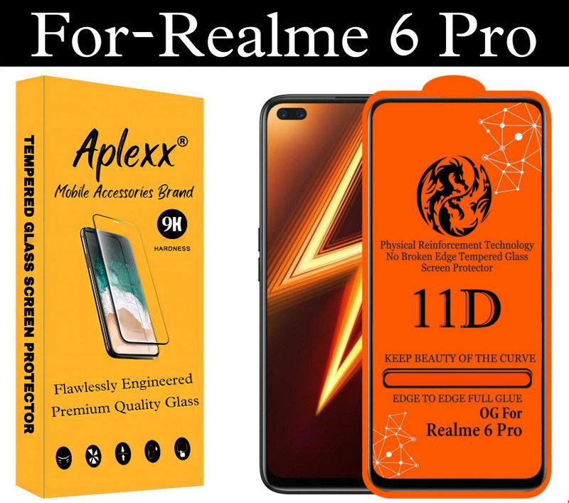 aplexx Edge To Edge Tempered Glass for Realme 6 Pro, Realme X3, Realme X3 Superzoom, Realme X50 5G, Iqoo Neo3, Oppo A92S, Oppo A53  (Pack of 1)