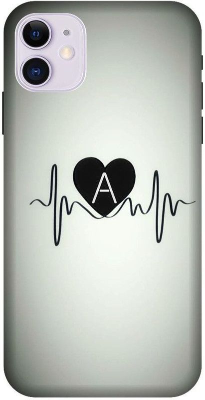 BYXIS Back Cover for iphone 11 heartbeat, A, Latter A, Love, Heart  (Multicolor, Shock Proof, Pack of: 1)