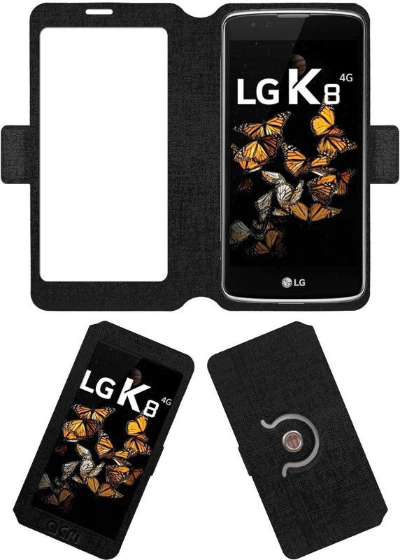 ACM Flip Cover for Lg K8  (Black, Cases with Holder, Pack of: 1)