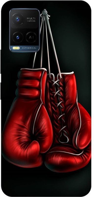 Bluvver Back Cover for Vivo Y21,V2111, Printed Boxing Gloves Back Cover  (Multicolor, Hard Case, Pack of: 1)