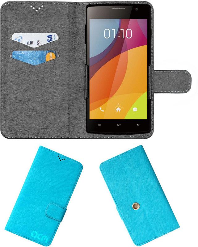 ACM Flip Cover for Vox Kick K8  (Blue, Cases with Holder, Pack of: 1)
