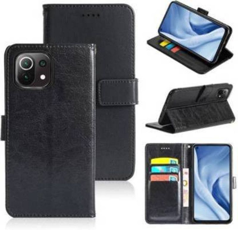 Urban Tech Flip Cover for Xiaomi Redmi M11 LiteFlip Case | Magnetic Closure | Shock Proof Wallet Flip Cover  (Black, Magnetic Case, Pack of: 1)