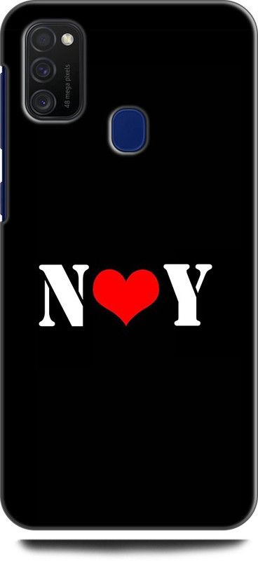 Afterglow Back Cover for SAMSUNG Galaxy M30s N Y, N LOVES Y, NAME, LETTER, ALPHABET, NY LOVE, HART  (Multicolor, Shock Proof, Pack of: 1)
