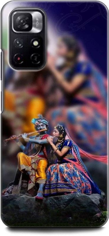 INDICRAFT Back Cover for POCO M4 Pro 5G RADHA KRISHNA, LORD KRISHNA, KANHIYA, KRISHANJI, GOD  (Multicolor, Shock Proof, Pack of: 1)