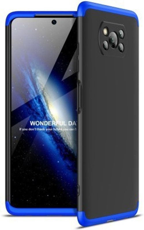 MatteSmoke Front & Back Case for Poco X3  (Blue, Dual Protection, Pack of: 1)