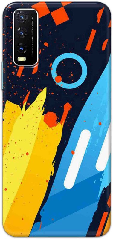 NDCOM Back Cover for Vivo Y20s Abstrac Pattern Printed  (Multicolor, Hard Case, Pack of: 1)