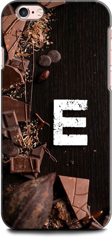 KEYCENT Back Cover for APPLE iPhone 6 E, E LETTER, E NAME, CHOCOLATE , BROWN, ALPHABET  (Multicolor, Shock Proof, Pack of: 1)