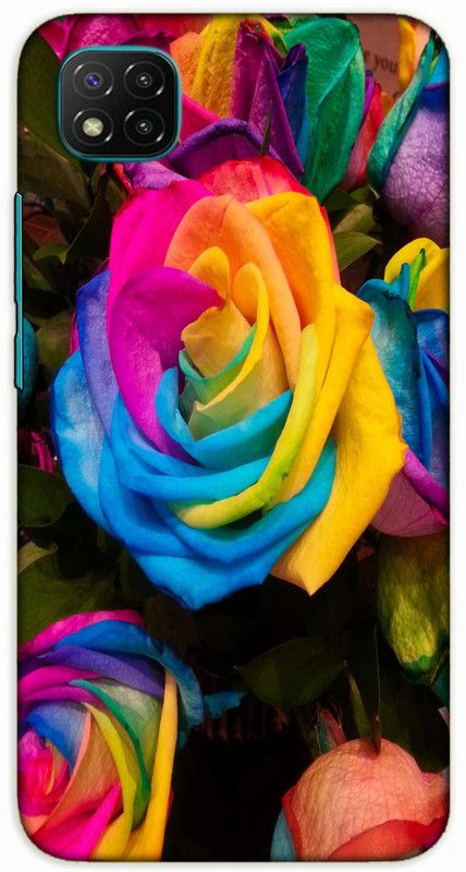 iprinto Back Cover for Poco C3 Flower Back Cover  (Multicolor, Hard Case)