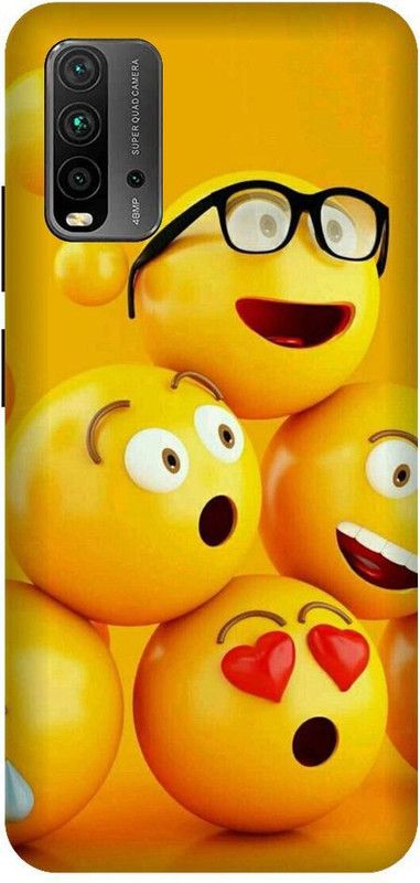 URCHIN Back Cover for Redmi 9 Power smiley, Emoji, Cute, funny, Smile  (Multicolor, Shock Proof, Pack of: 1)