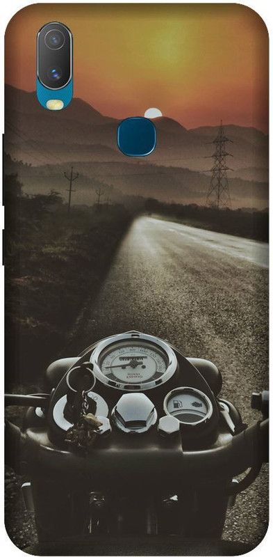 URCHIN Back Cover for Vivo Y11 royal enfield, Bullet, bike, rider, keys, royal enfield bike  (Multicolor, Shock Proof, Pack of: 1)