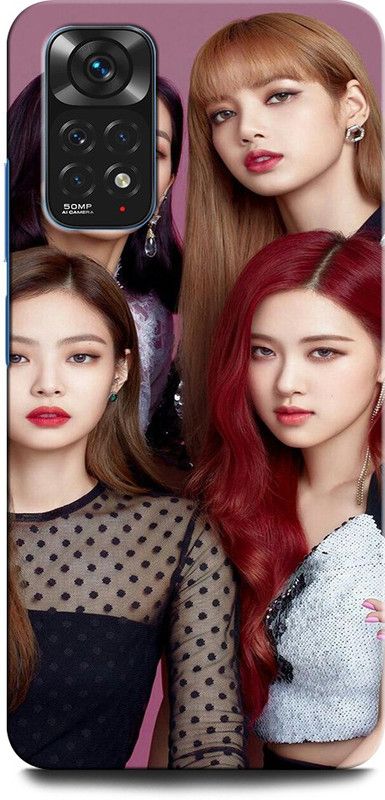 GRAFIQE Back Cover for Redmi Note 11s LISA, JENNIE, ROSE, JISOO, BLACK PINK GIRL  (Multicolor, Shock Proof, Pack of: 1)