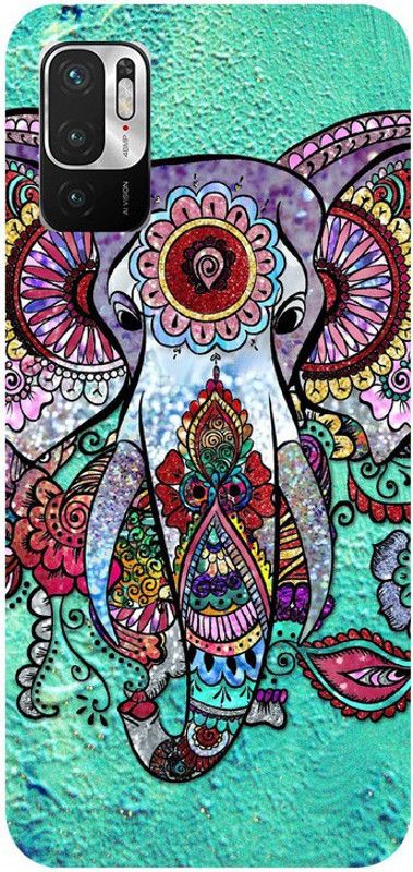 Skyhawk Back Cover for Redmi Note 10T Desinger Elephant  (Multicolor, Waterproof, Silicon, Pack of: 1)