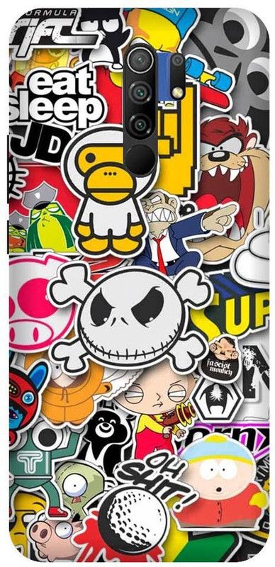 URCHIN Back Cover for Redmi 9 prime Cartoon, Cute, Anime, Cartoon Cute, Funny  (Multicolor, Shock Proof, Pack of: 1)