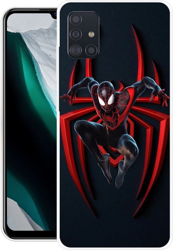 PINKZAP Back Cover for Samsung Galaxy A51  (Blue, Red, Grip Case, Silicon, Pack of: 1)