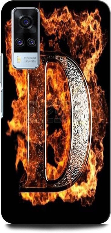 GRAFIQE Back Cover for Vivo Y51A V2031 D, D LETTER, D ALPHABET, D DESIGN  (Multicolor, Shock Proof, Pack of: 1)