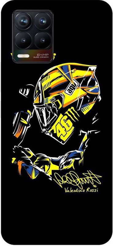 URCHIN Back Cover for Realme 8 valentino rossi, vr46, vr46 helmet, agv, bike rider, motogp  (Multicolor, Shock Proof, Pack of: 1)