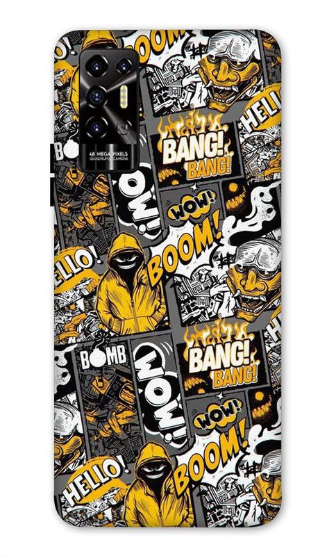 NDCOM Back Cover for Tecno POVA 2 Bang Printed  (Multicolor, Hard Case, Pack of: 1)
