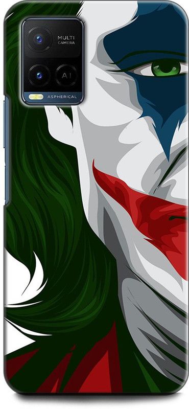 KEYCENT Back Cover for Vivo Y33T, V2146 JOKER, DARK KNIGHT, BATMAN, DC COMIC, JOKER FACE  (Multicolor, Shock Proof, Pack of: 1)