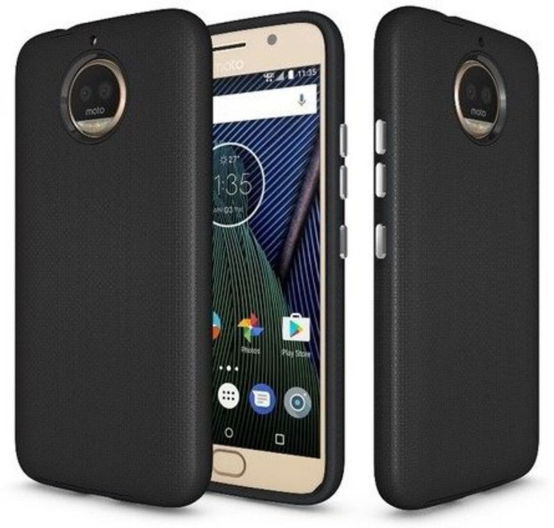 Elica Back Cover for Motorola Moto C Plus  (Black, Shock Proof, Silicon, Pack of: 1)