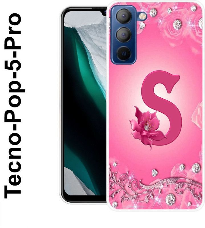 KLC Back Cover for Tecno Pop 5 Pro  (Pink, Grip Case, Silicon)