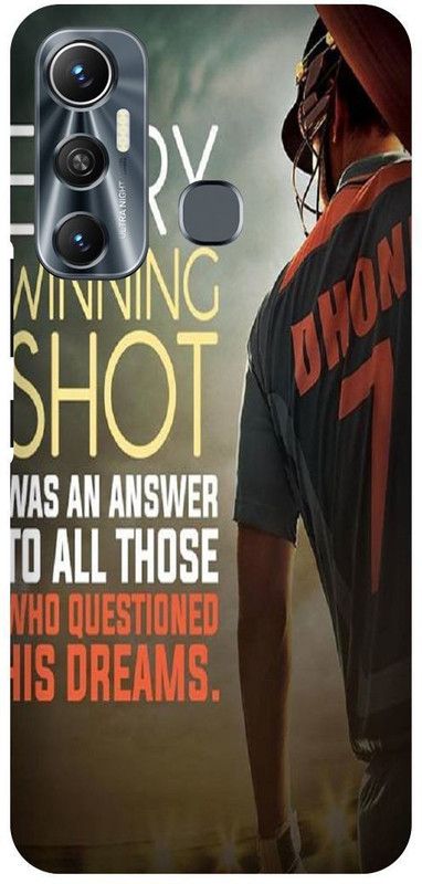 FIKORA Back Cover for Infinix Hot 11, X662, MS, DHONI, MAHENDRA, SINGH, DHONI, CSK, PLAYER  (Multicolor, Hard Case, Pack of: 1)