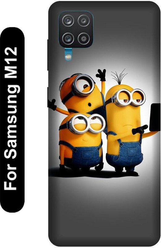 SSMORYA Back Cover for Samsung Galaxy M12 (Funny Minions Printed ) Mobile case cover  (Multicolor, 3D Case, Pack of: 1)