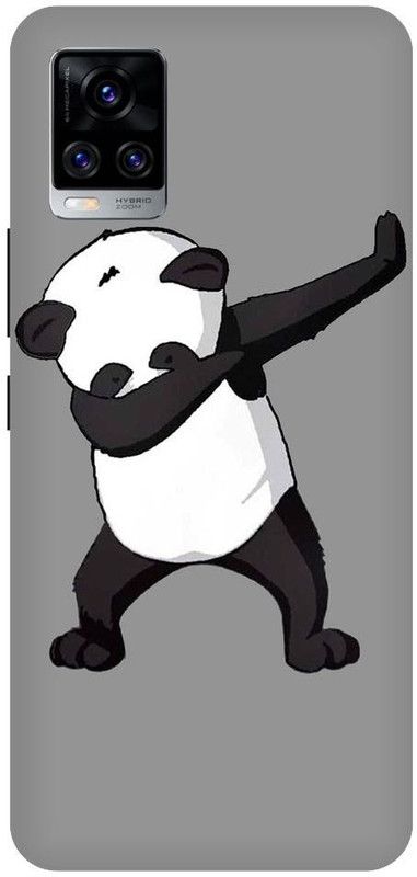 URCHIN Back Cover for Vivo V20 panda, Panda, panda love, panda image, cute, funny, cartoon, dab  (Multicolor, Shock Proof, Pack of: 1)