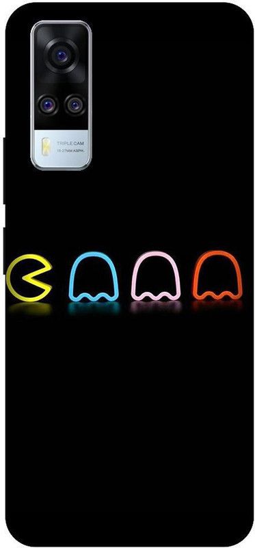 URCHIN Back Cover for Vivo Y51A packman, game, neon, logo, packman logo  (Multicolor, Shock Proof, Pack of: 1)